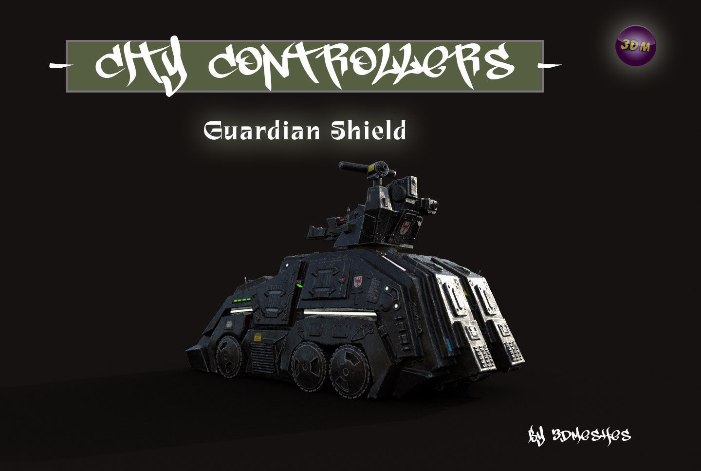CITY CONTROLLERS - Guardian Shield - PBR lowpoly Low-poly 3D model_19