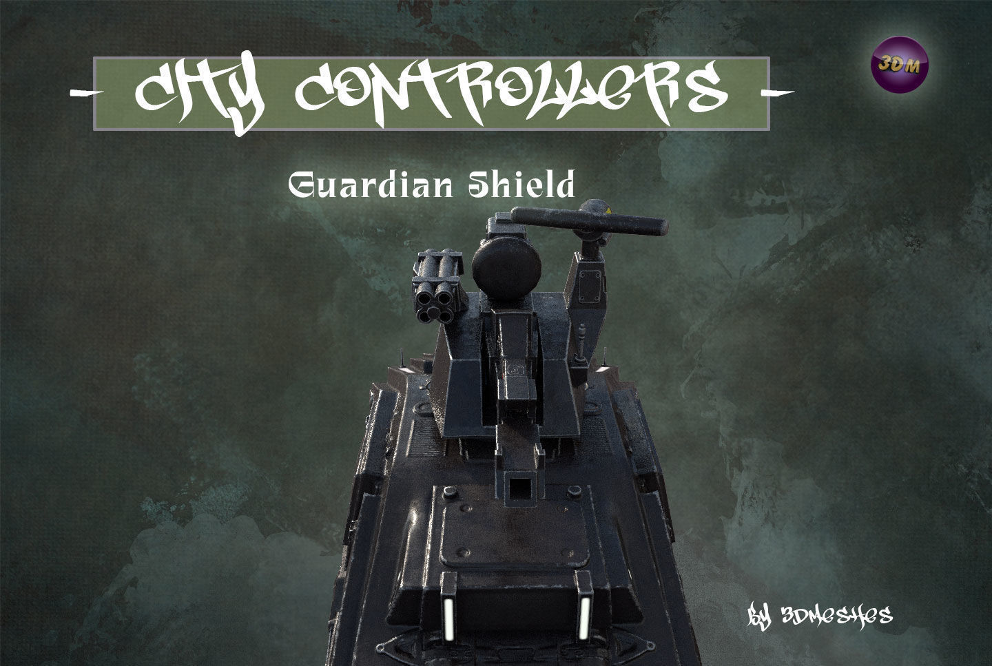 CITY CONTROLLERS - Guardian Shield - PBR lowpoly Low-poly 3D model_9
