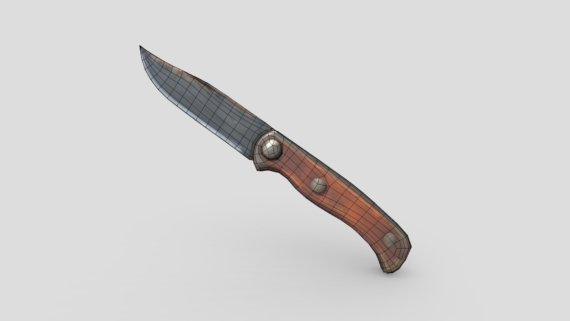 Pocket Knife Low-poly 3D model_2
