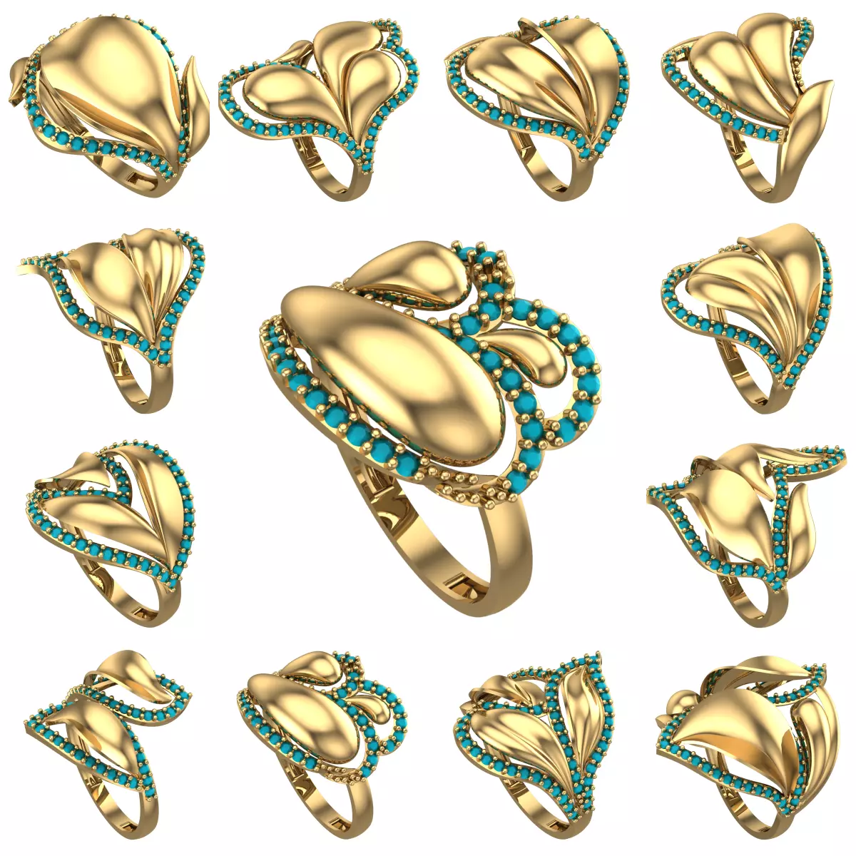 STONE WAX COLLECTION-20 PCS- 3D print model_0