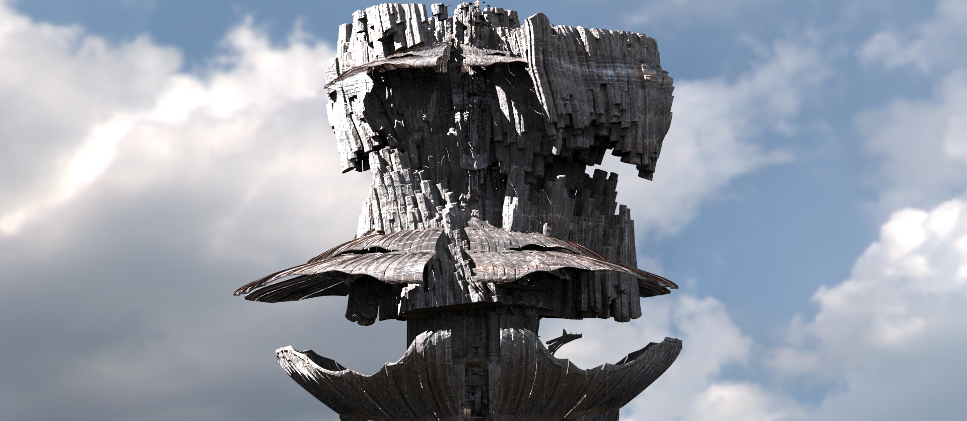 Sith Mushroom rock base 1 3D model_1