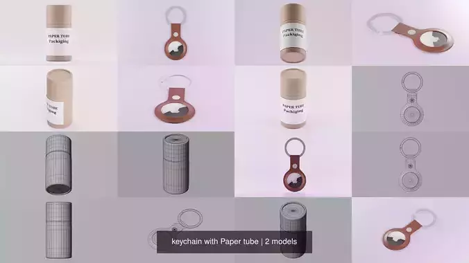 keychain with Paper tube