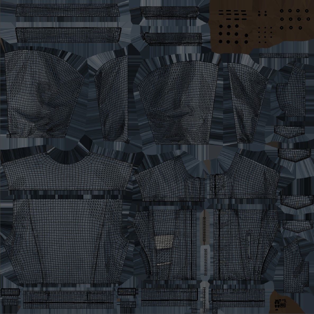 Jacket 47 - All MH Bodies and UE5 Skeletons - Rigged Low-poly 3D model_20