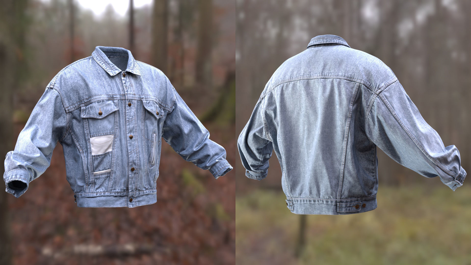 Jacket 47 - All MH Bodies and UE5 Skeletons - Rigged Low-poly 3D model_7