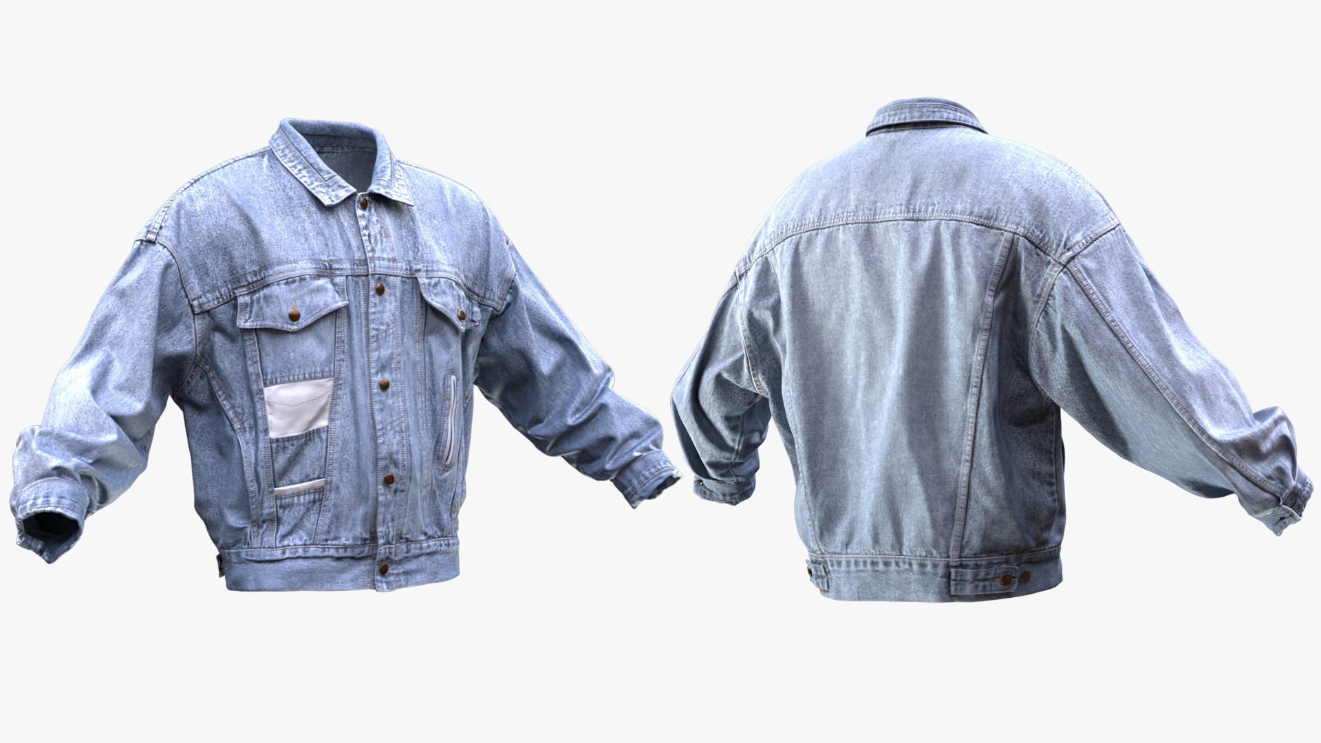 Jacket 47 - All MH Bodies and UE5 Skeletons - Rigged Low-poly 3D model_4