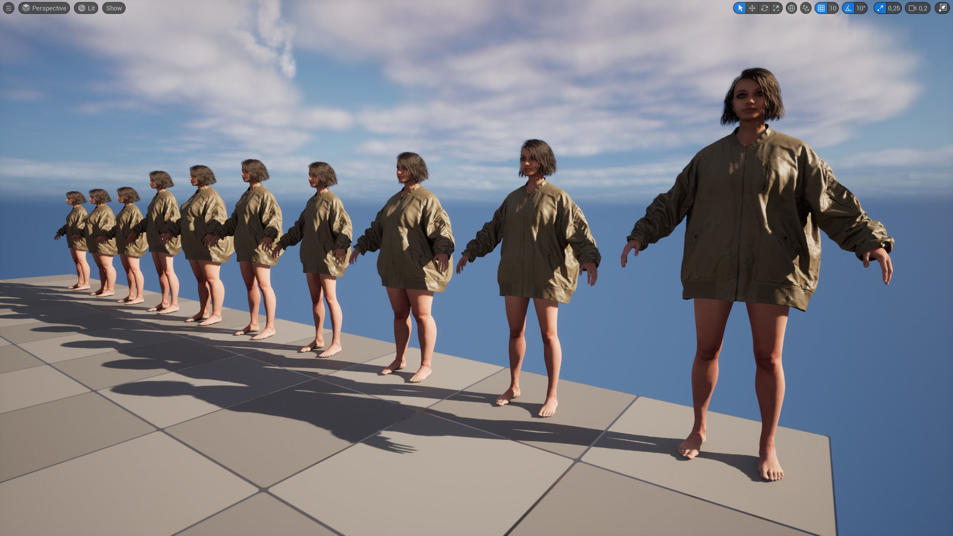 Jacket 46 - All MH Bodies and UE5 Skeletons - Rigged Low-poly 3D model_17
