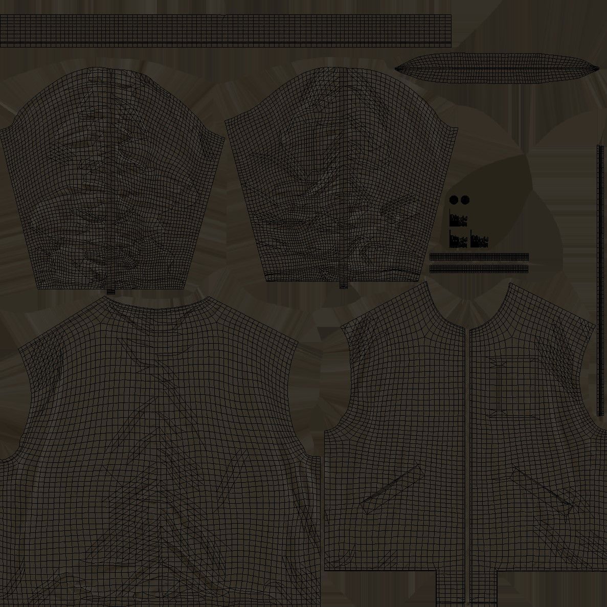 Jacket 46 - All MH Bodies and UE5 Skeletons - Rigged Low-poly 3D model_20