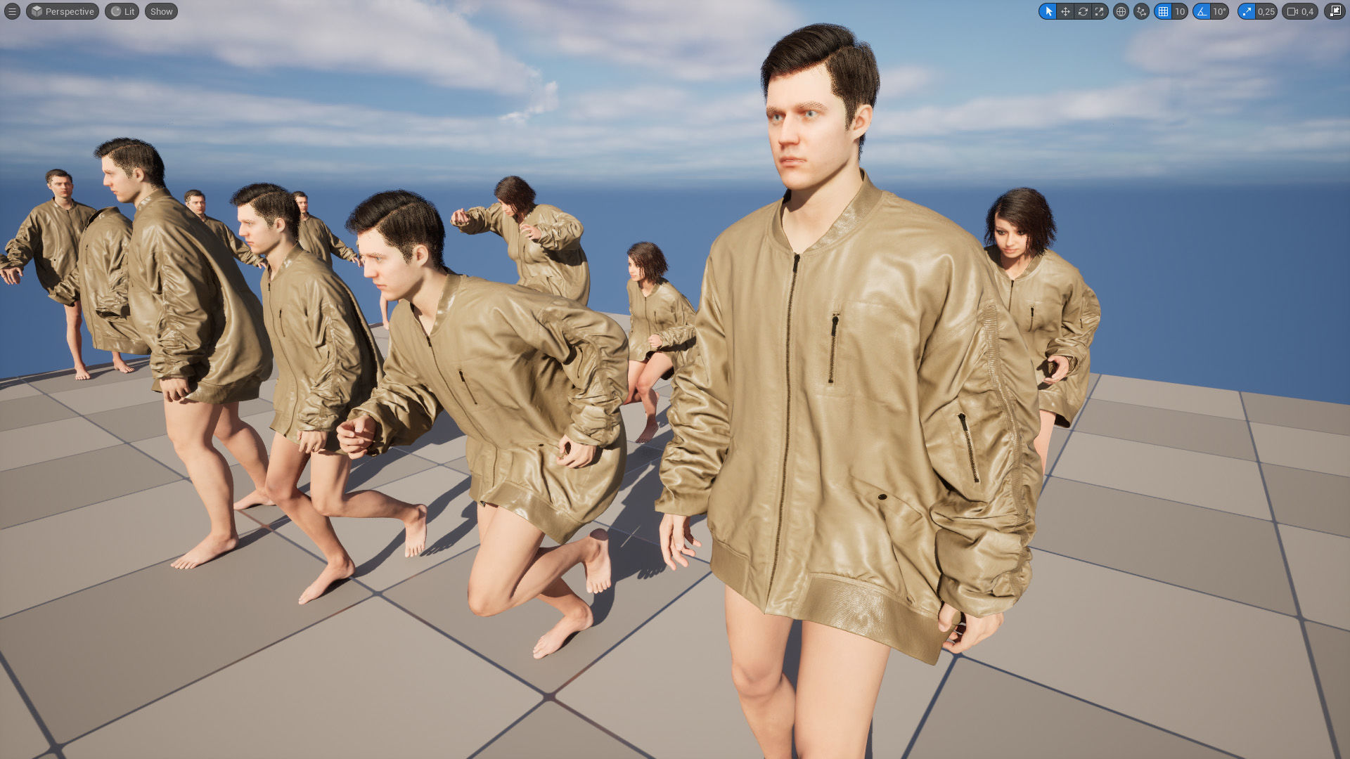 Jacket 46 - All MH Bodies and UE5 Skeletons - Rigged Low-poly 3D model_15