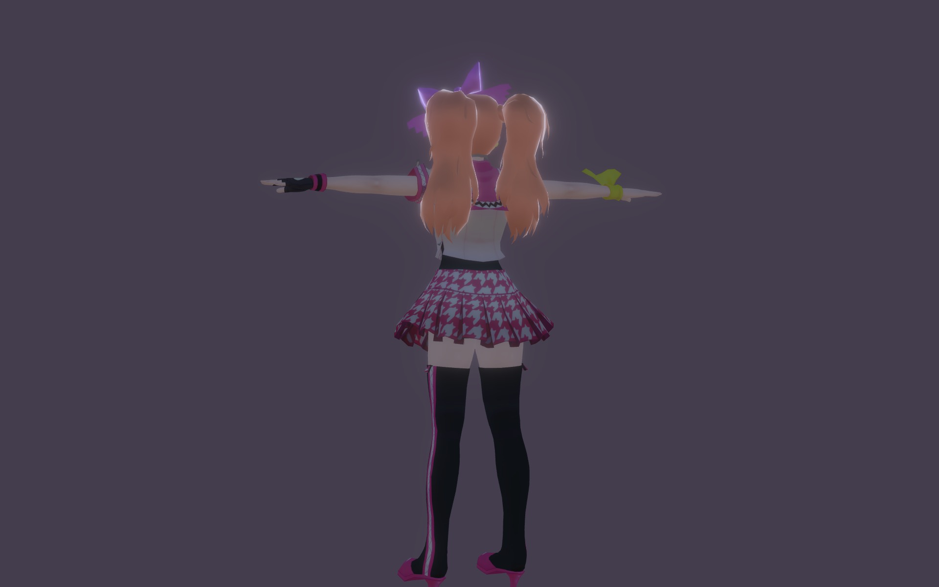 3DsMax Biped model Persona4 Rise Kujikawa Dancing cosplay Low-poly 3D model_15