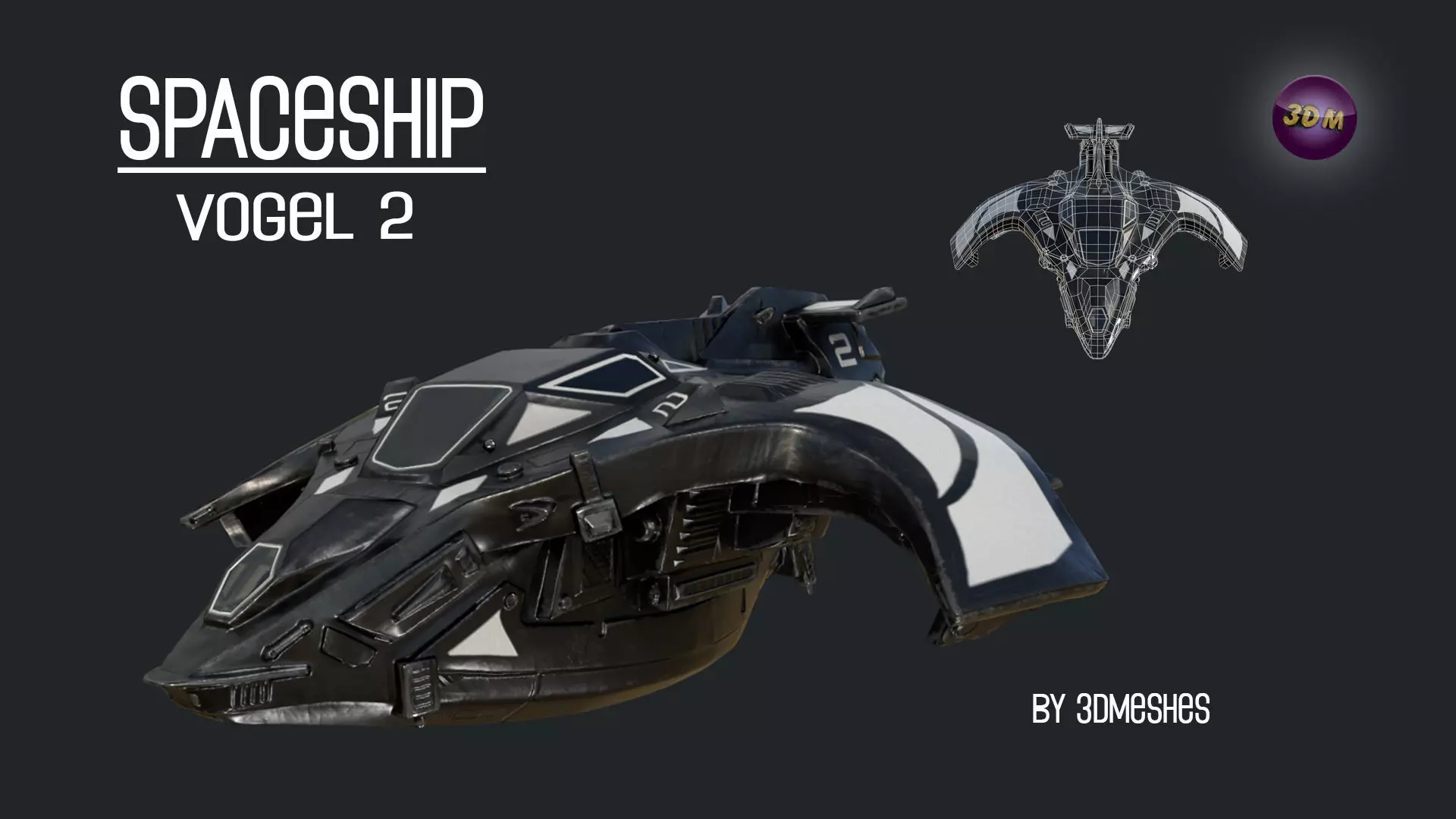 Spaceship - Vogel 2 - PBR lowpoly Low-poly 3D model_0