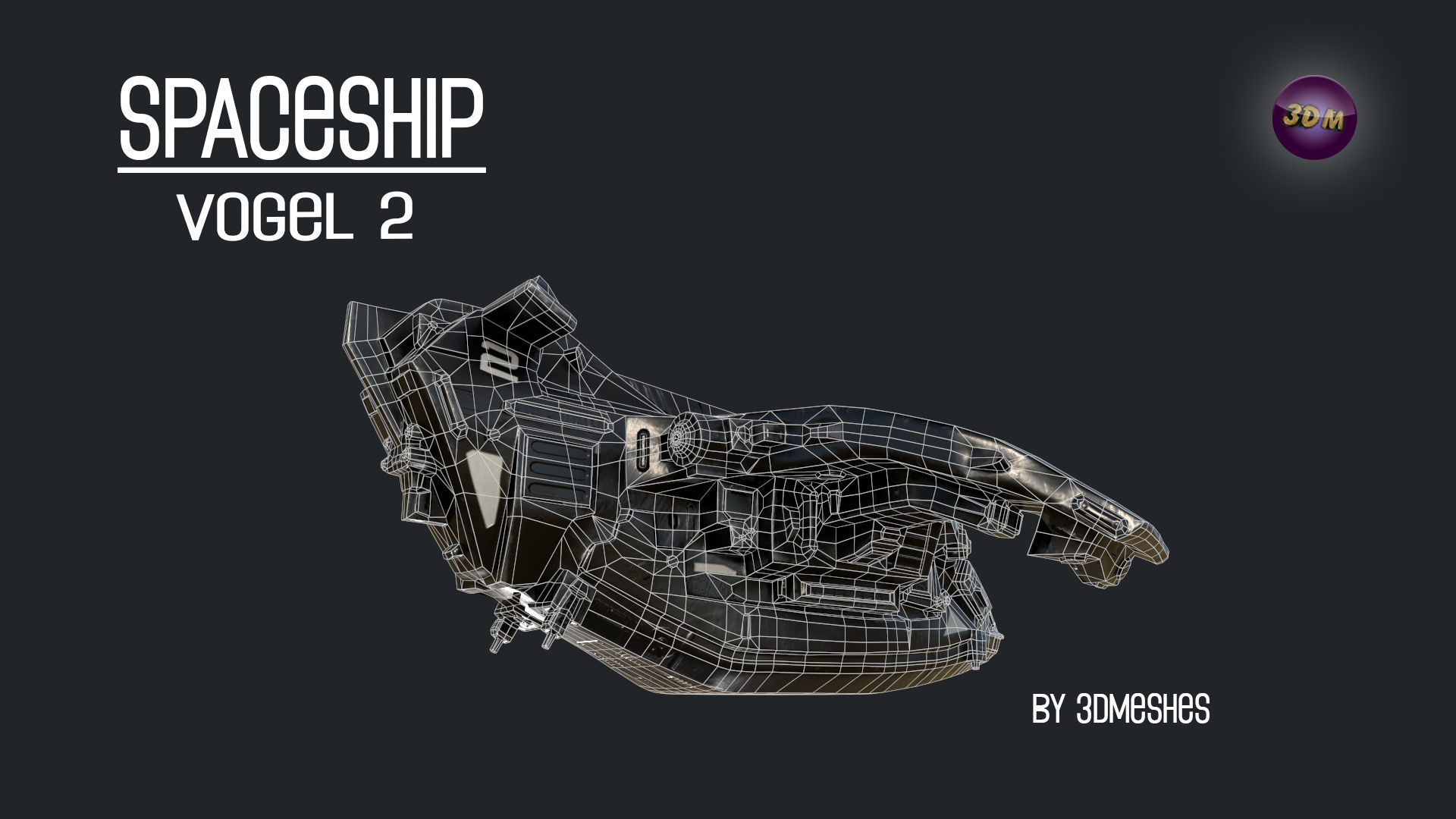 Spaceship - Vogel 2 - PBR lowpoly Low-poly 3D model_8