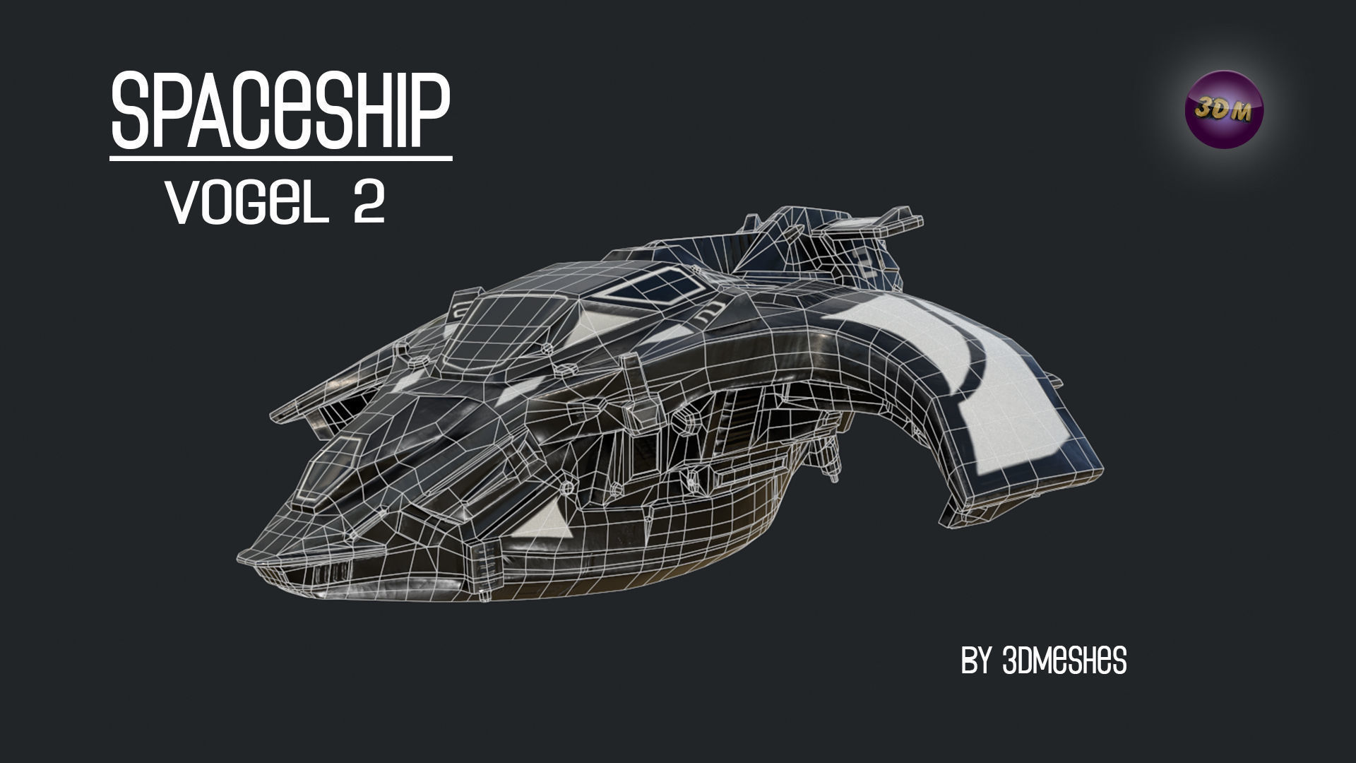 Spaceship - Vogel 2 - PBR lowpoly Low-poly 3D model_4