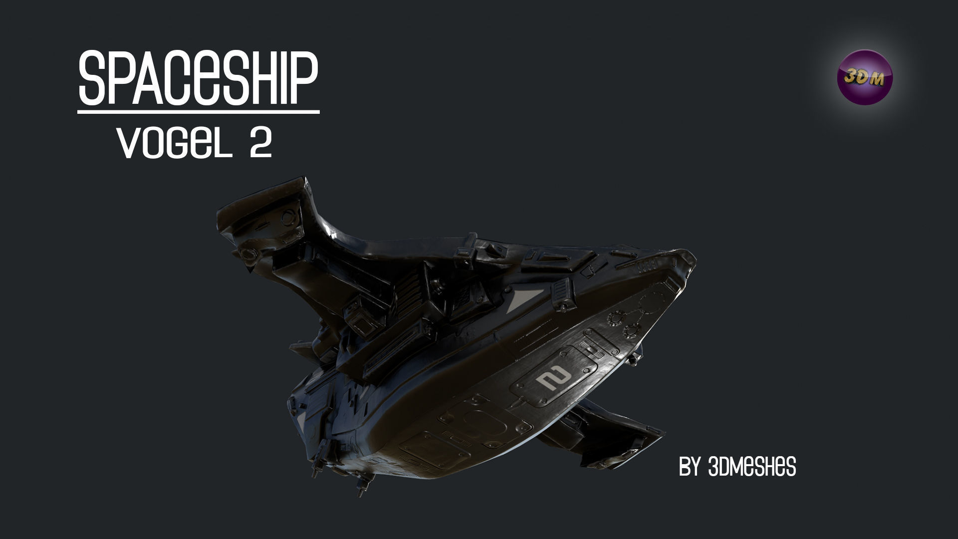 Spaceship - Vogel 2 - PBR lowpoly Low-poly 3D model_9