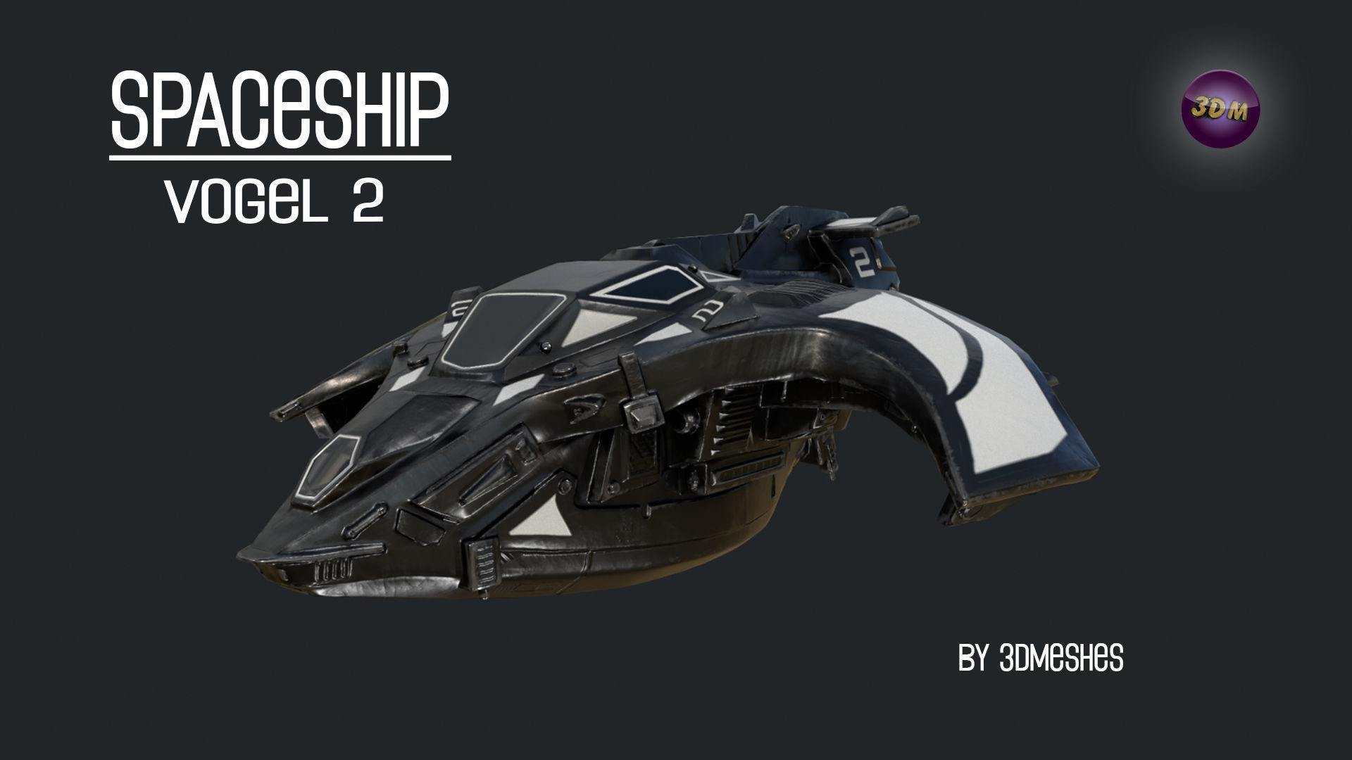 Spaceship - Vogel 2 - PBR lowpoly Low-poly 3D model_3