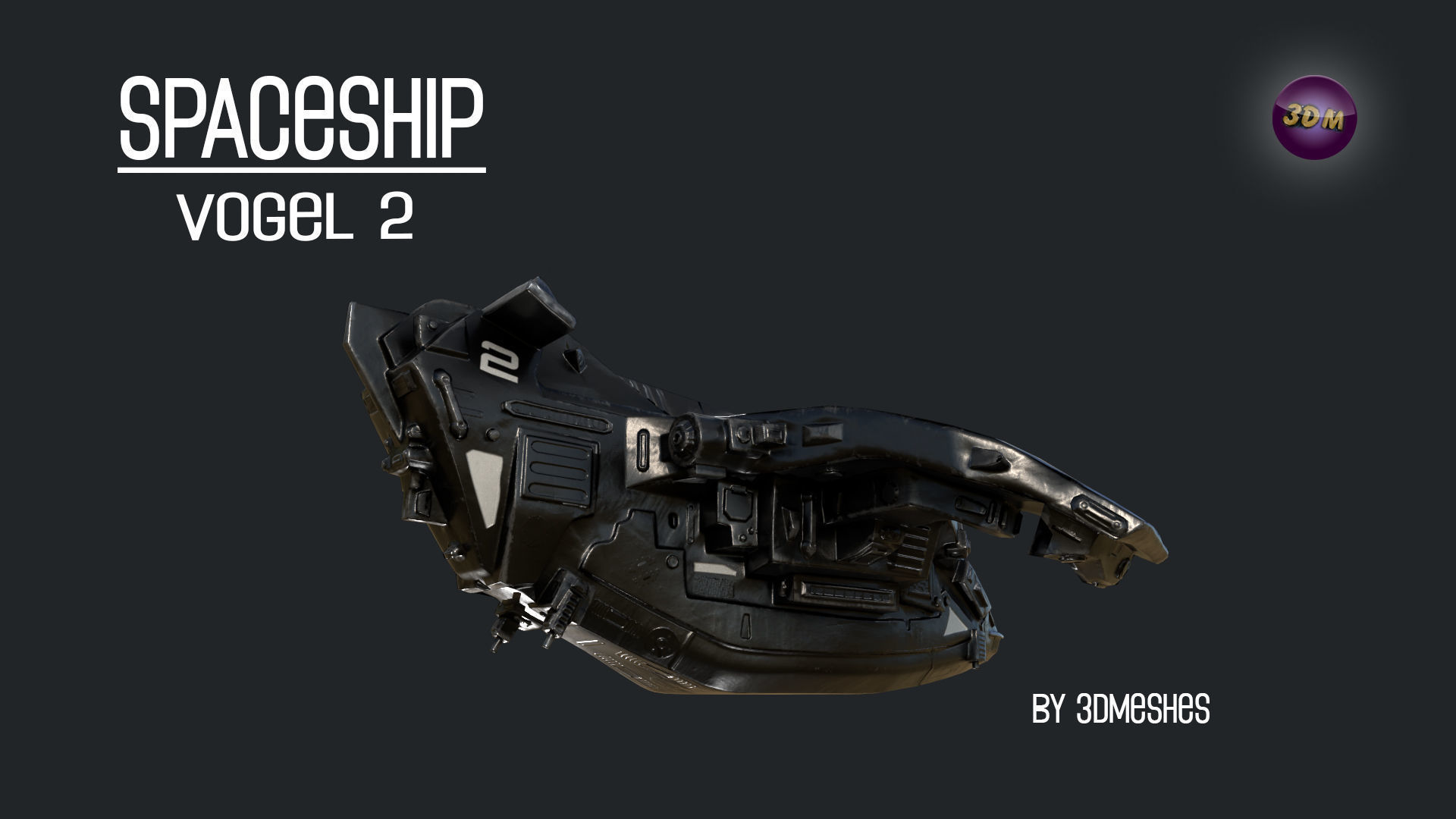 Spaceship - Vogel 2 - PBR lowpoly Low-poly 3D model_7