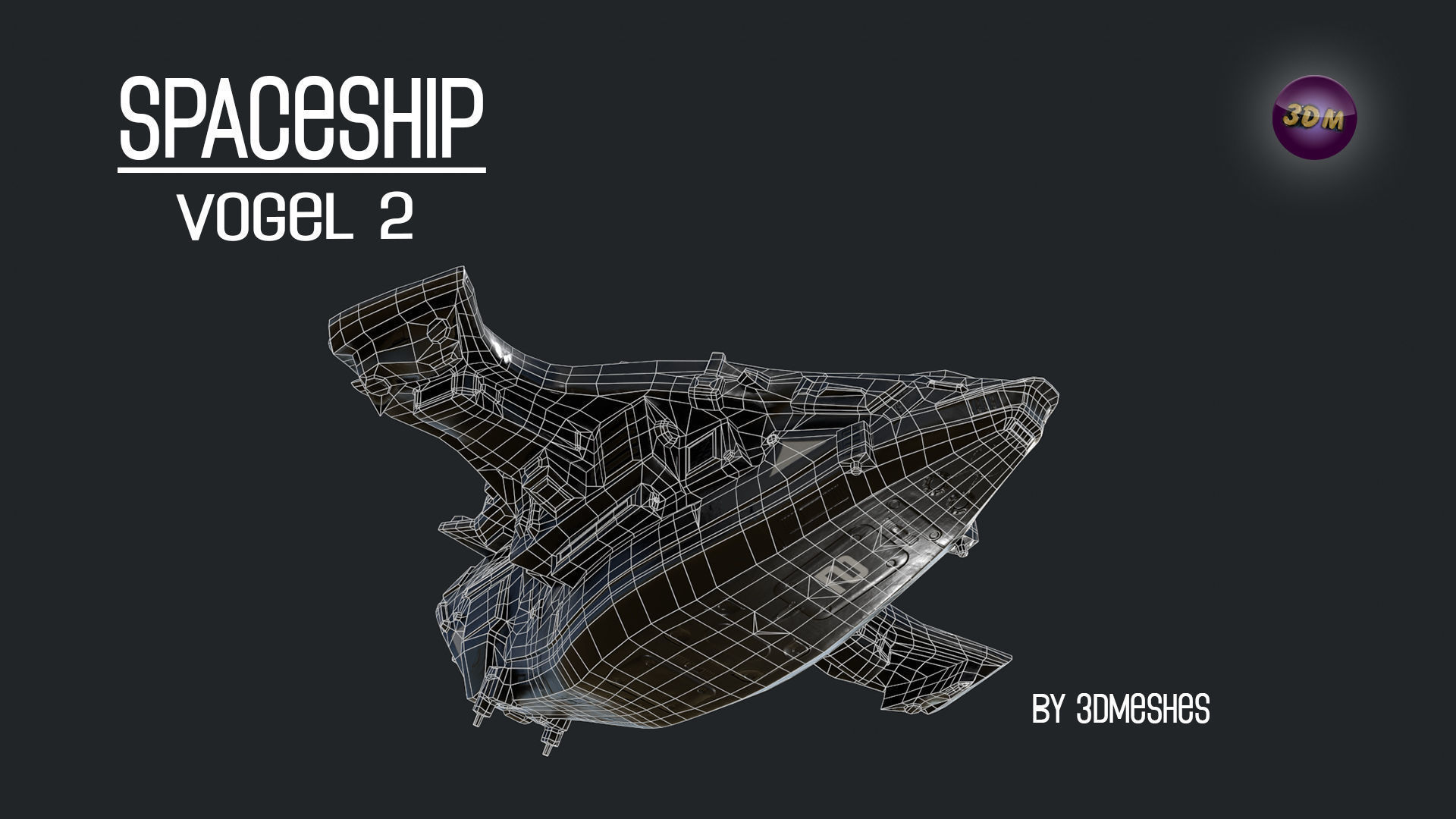 Spaceship - Vogel 2 - PBR lowpoly Low-poly 3D model_10