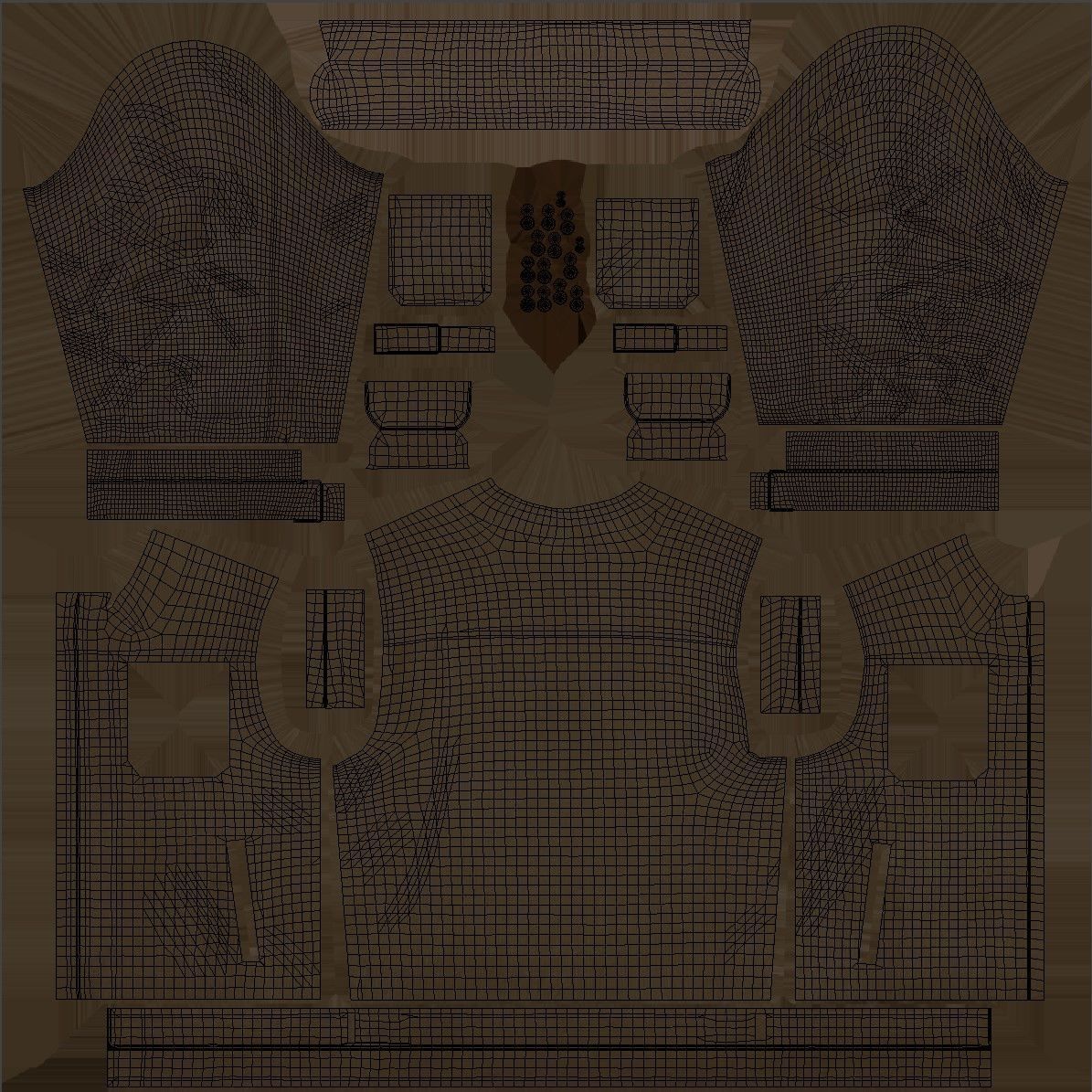 Jacket 44 - All MH Bodies and UE5 Skeletons - Rigged Low-poly 3D model_20