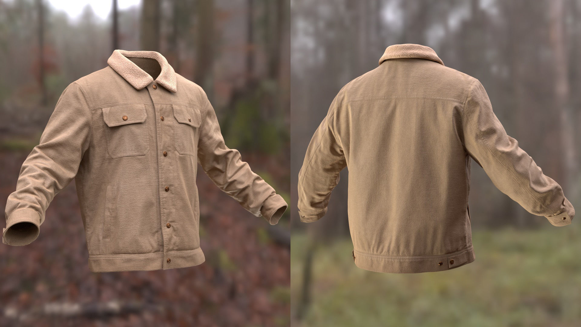 Jacket 44 - All MH Bodies and UE5 Skeletons - Rigged Low-poly 3D model_6