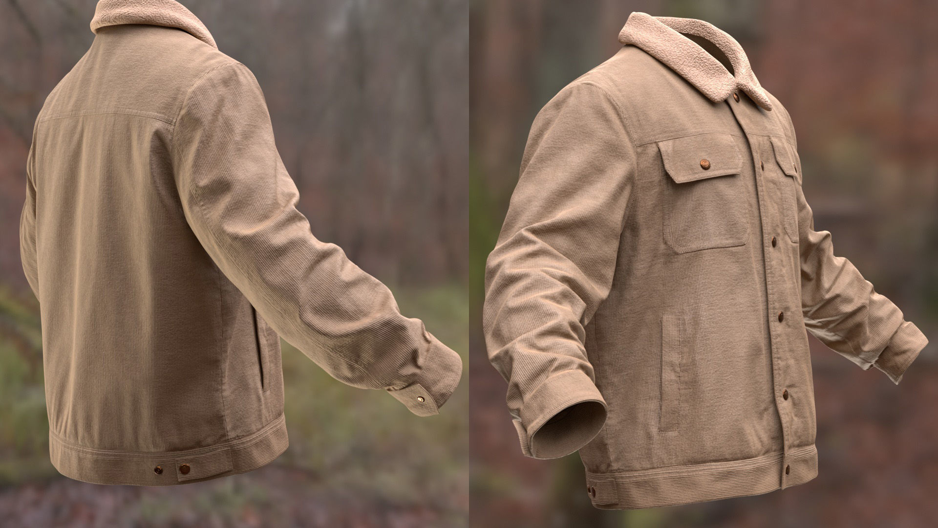 Jacket 44 - All MH Bodies and UE5 Skeletons - Rigged Low-poly 3D model_8