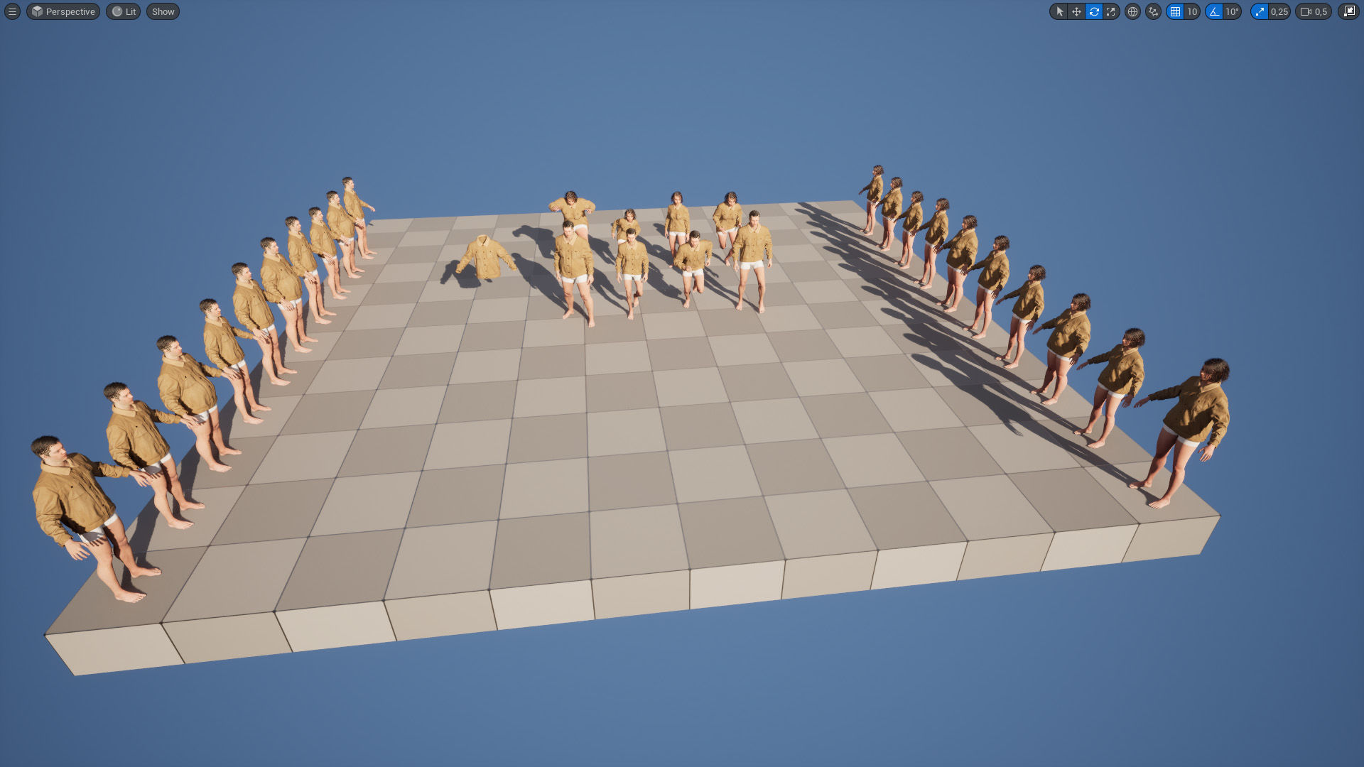 Jacket 44 - All MH Bodies and UE5 Skeletons - Rigged Low-poly 3D model_5