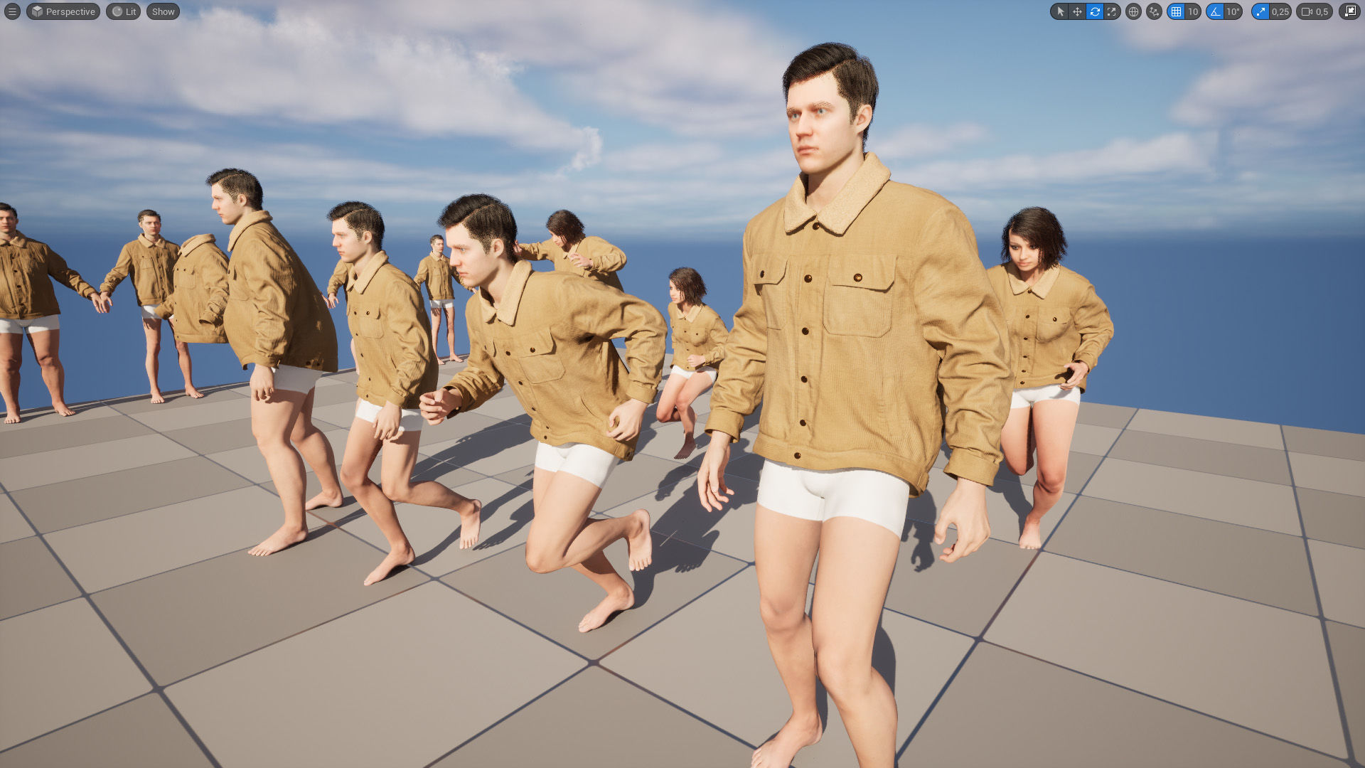 Jacket 44 - All MH Bodies and UE5 Skeletons - Rigged Low-poly 3D model_15