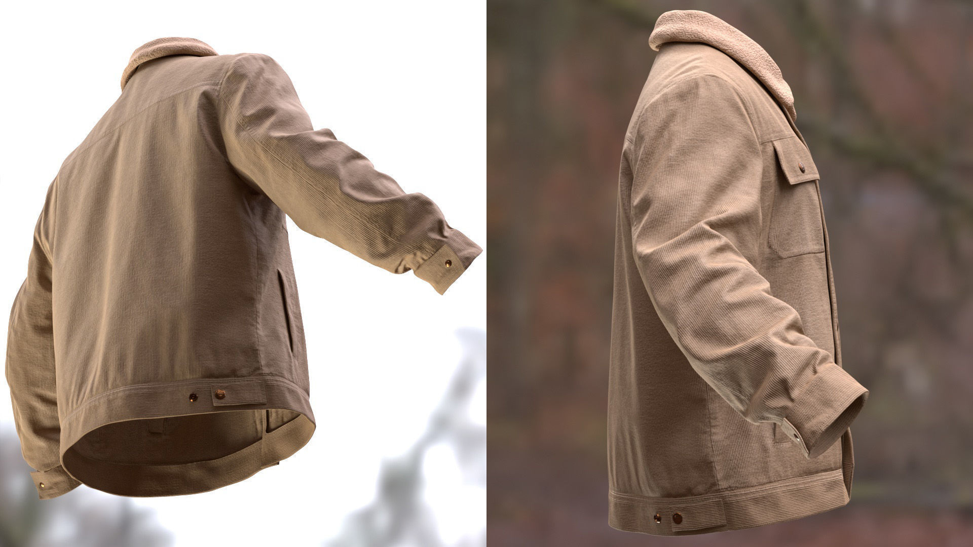 Jacket 44 - All MH Bodies and UE5 Skeletons - Rigged Low-poly 3D model_11