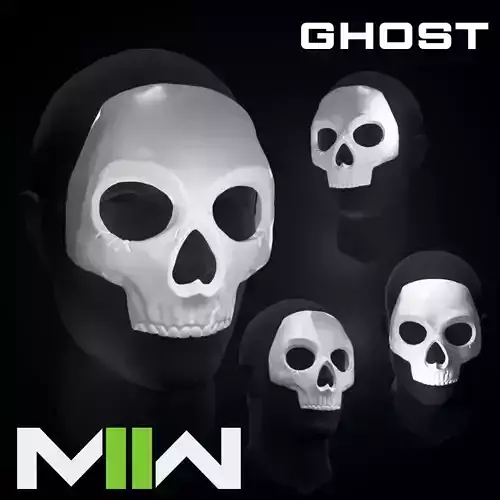 GHOST MASK SIMON RILEY CALL OF DUTY MW2-3 3D print model