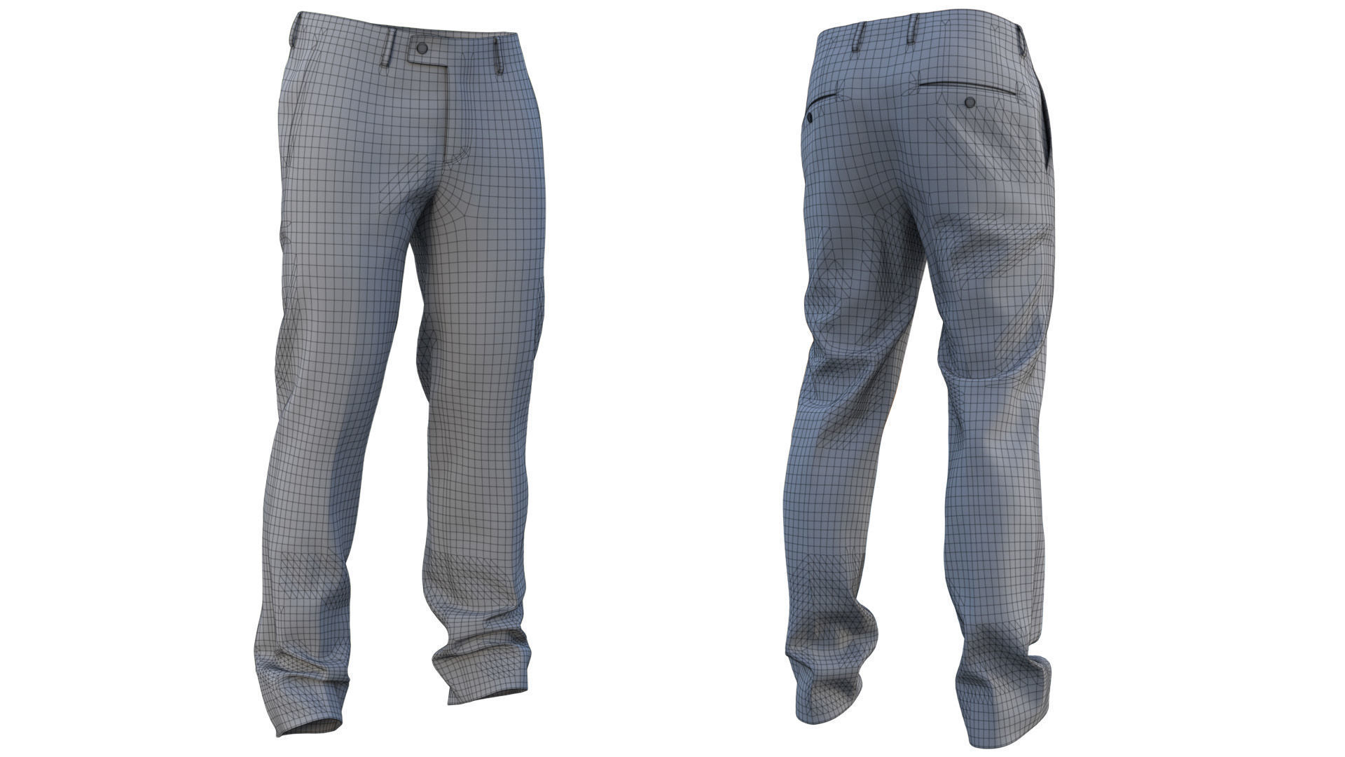 Trousers 43 - All MH Bodies and UE5 Skeletons - Rigged Low-poly 3D model_20
