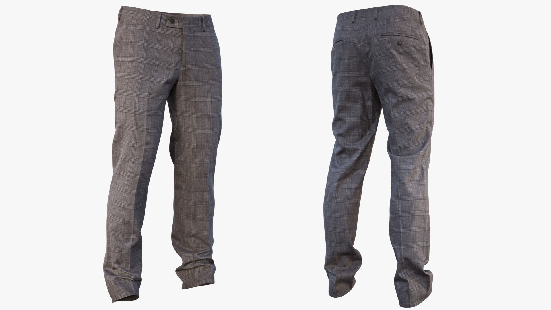 Trousers 43 - All MH Bodies and UE5 Skeletons - Rigged Low-poly 3D model_4