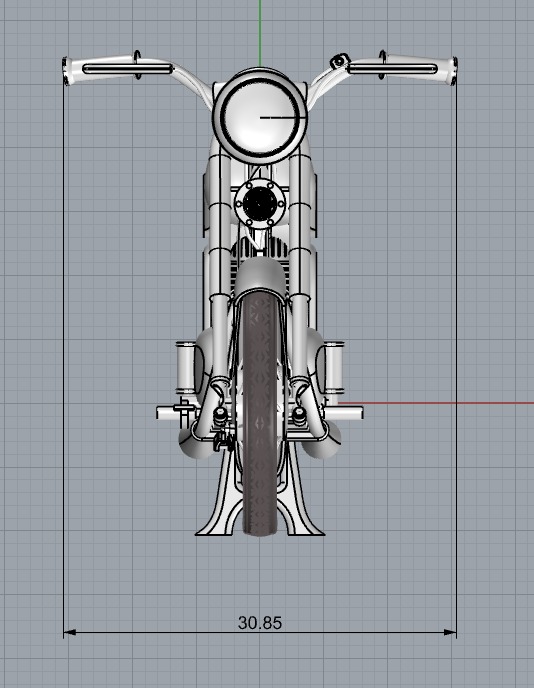 Motorcycle Java Low-poly 3D model_6