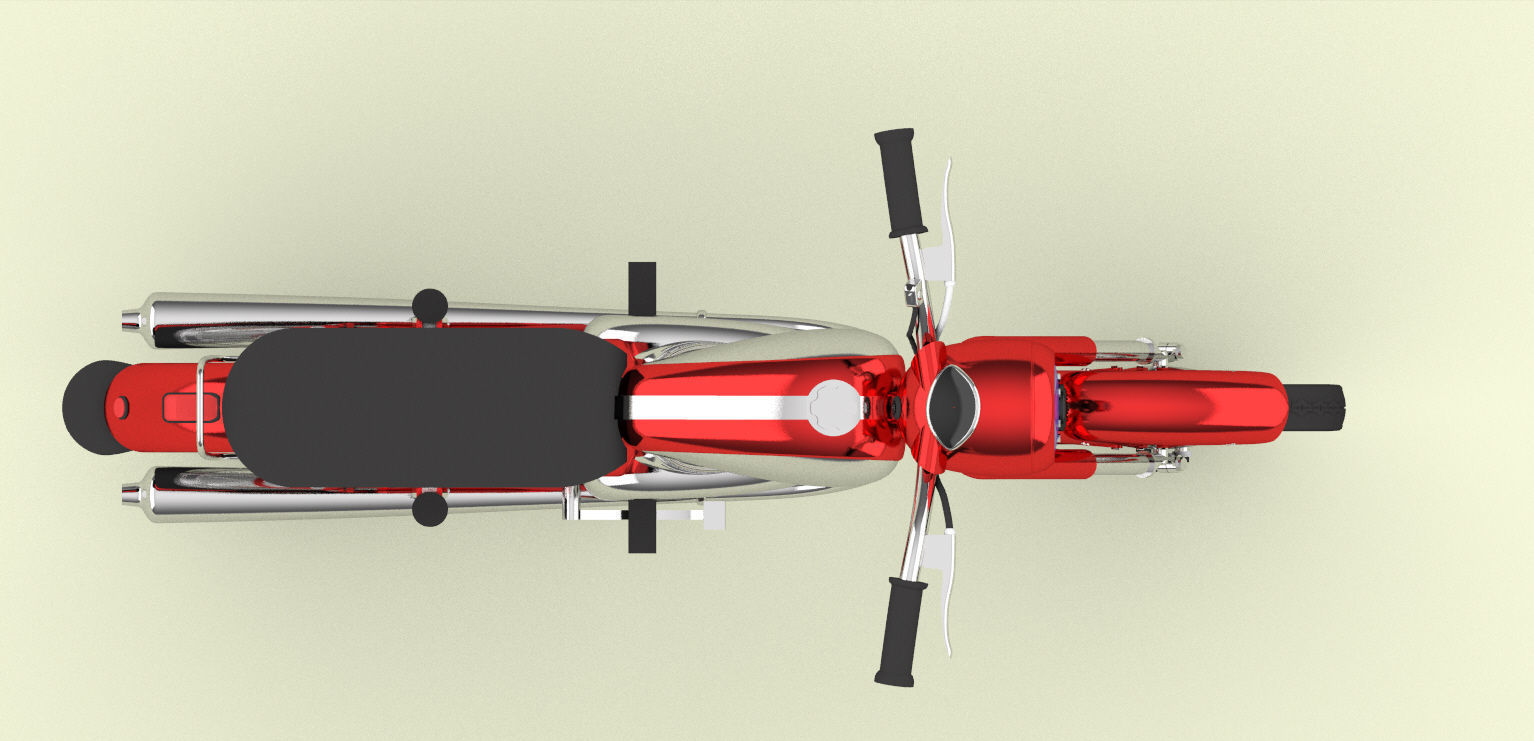 Motorcycle Java Low-poly 3D model_4