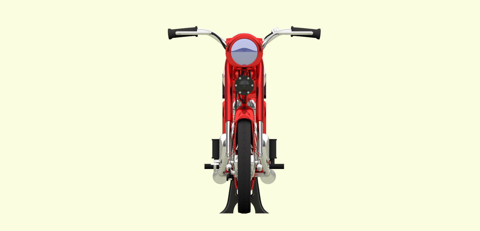 Motorcycle Java Low-poly 3D model_3