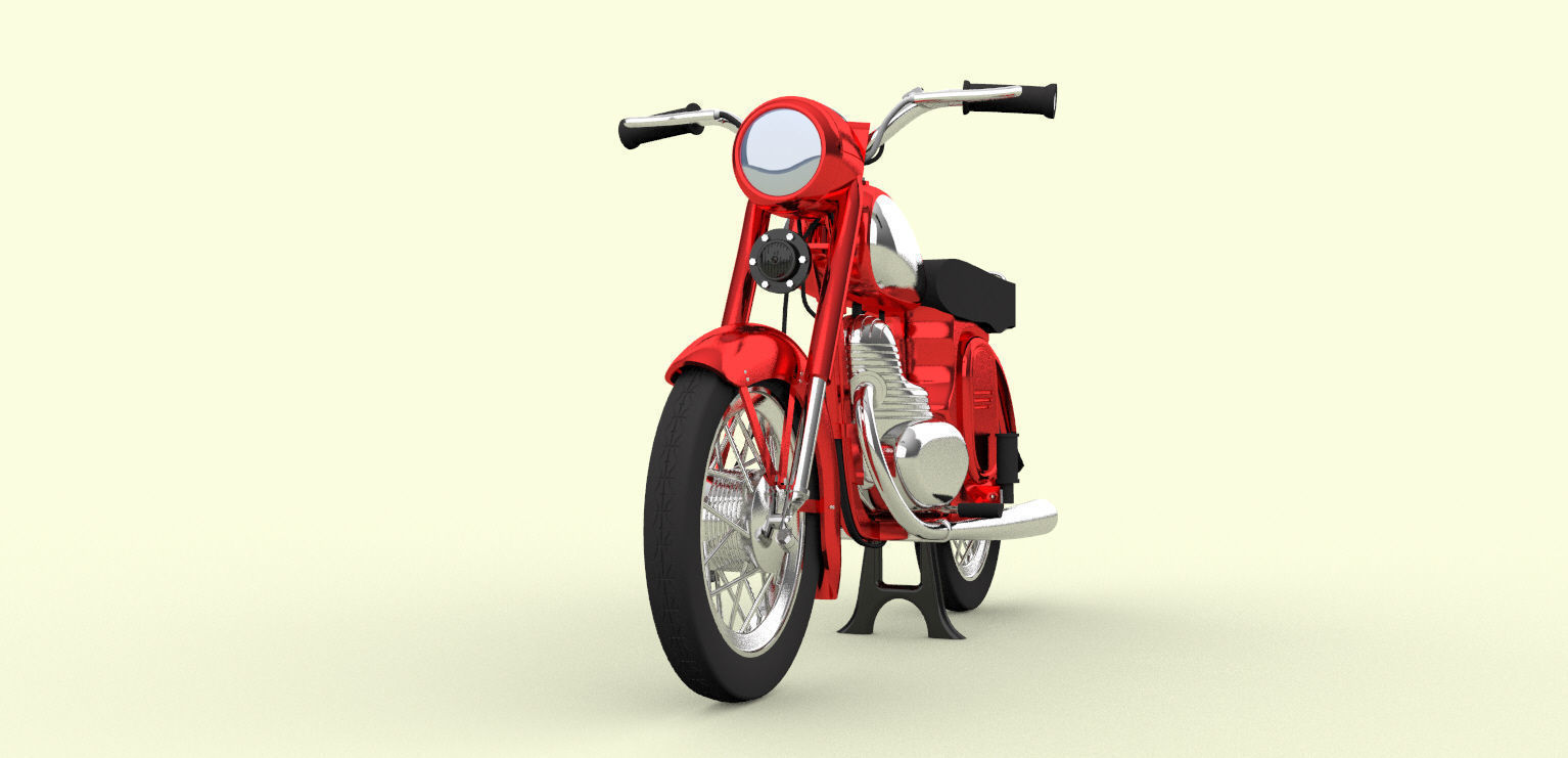 Motorcycle Java Low-poly 3D model_2