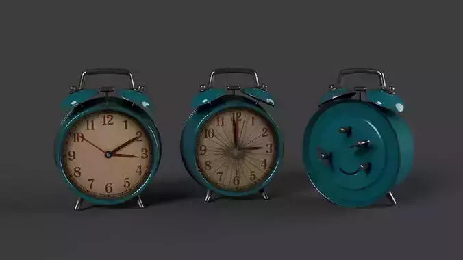 Vintage Alarm Clock Game Ready PBR Asset