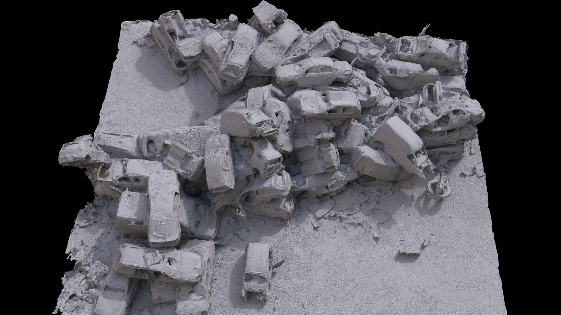 cars wreckage abandoned area part3 4xuvsets drone photogrammetry Low-poly 3D model_5