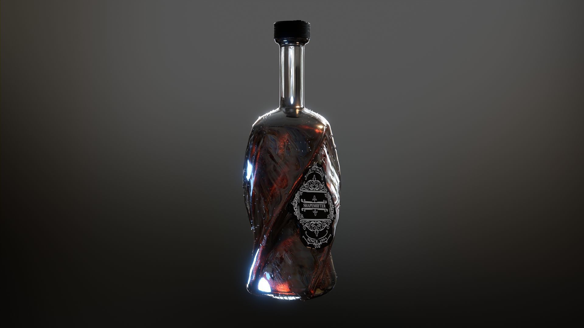 12 Bottle Pack Low-poly 3D model_7