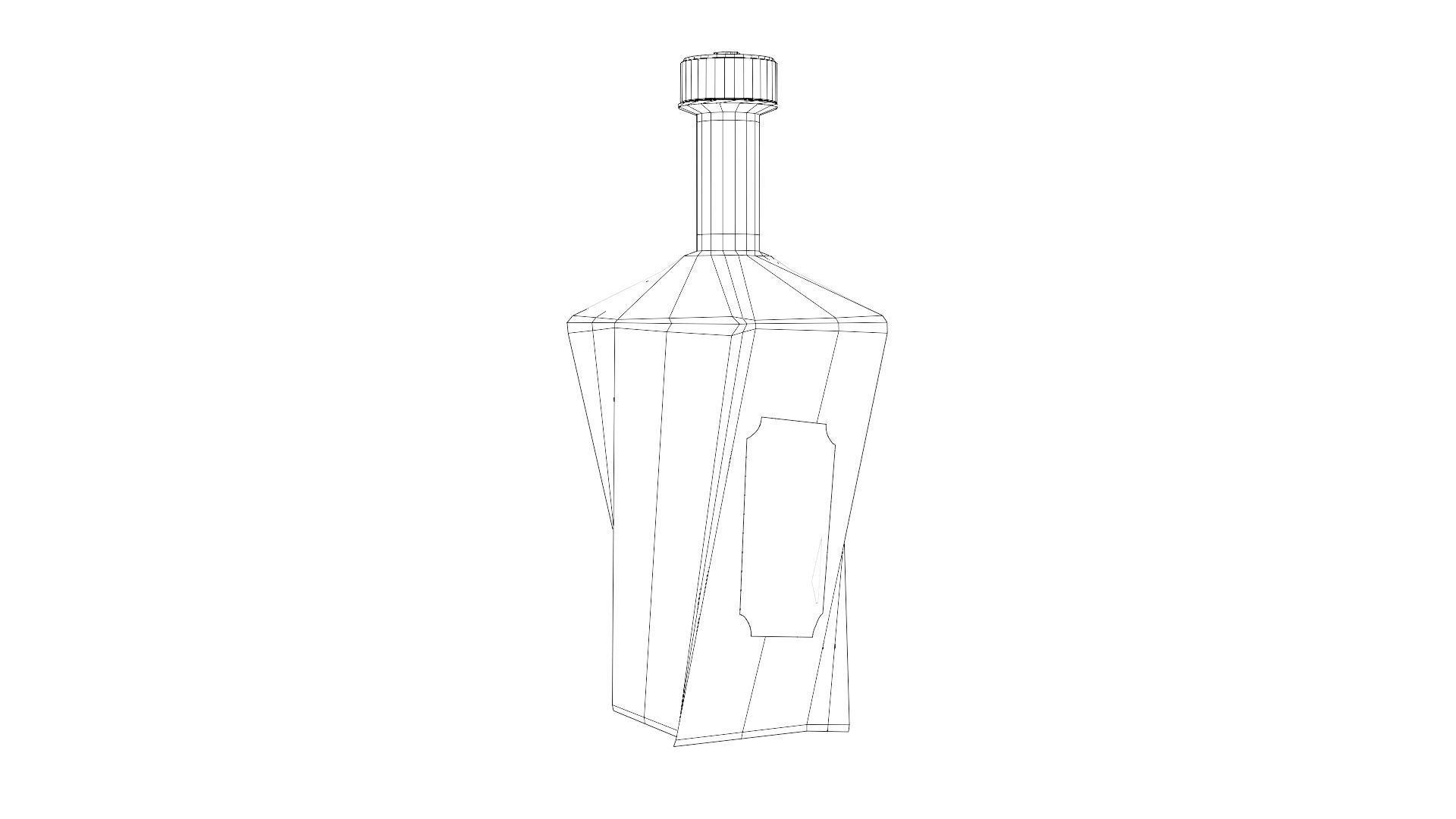 12 Bottle Pack Low-poly 3D model_35