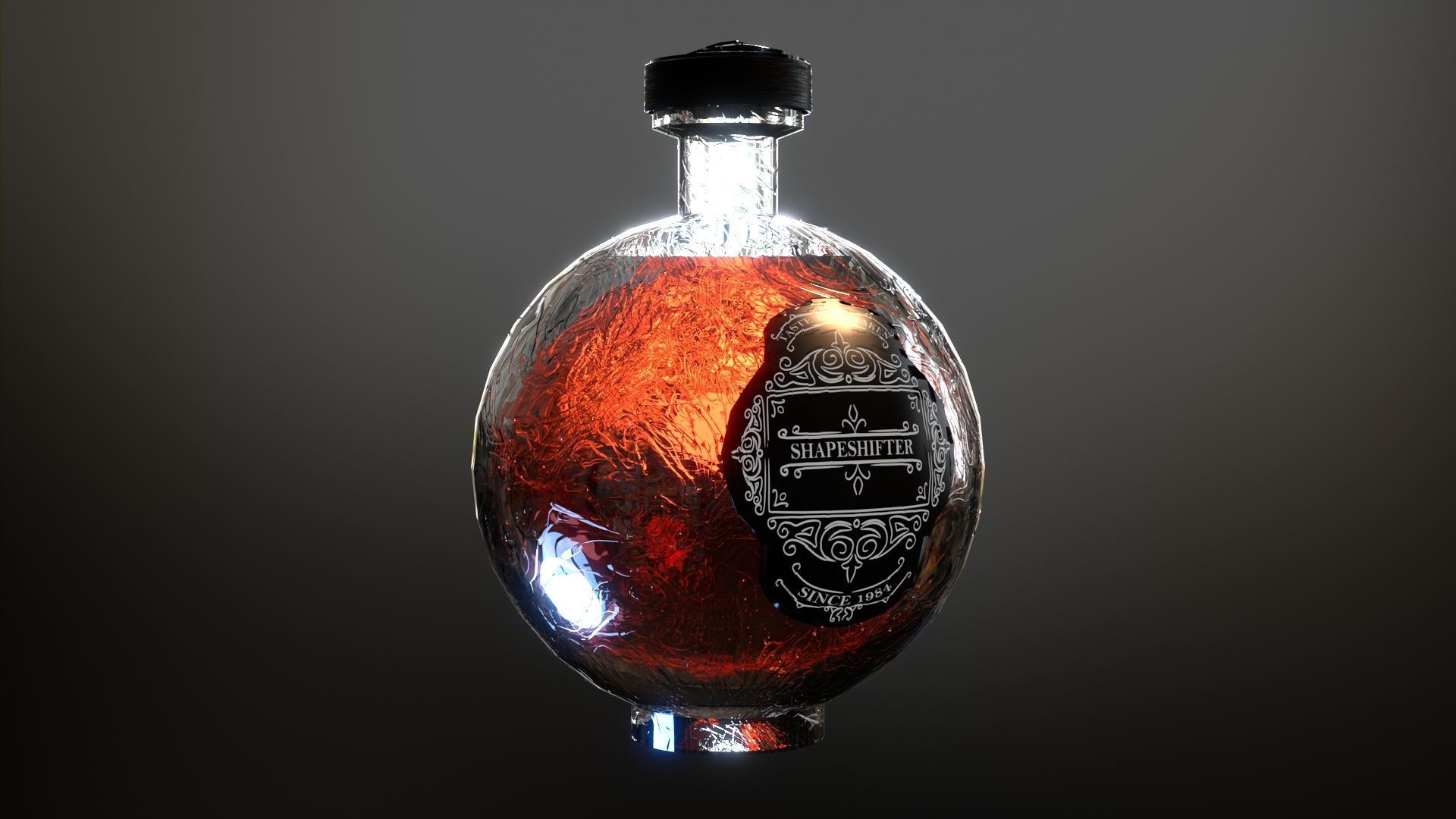 12 Bottle Pack Low-poly 3D model_4