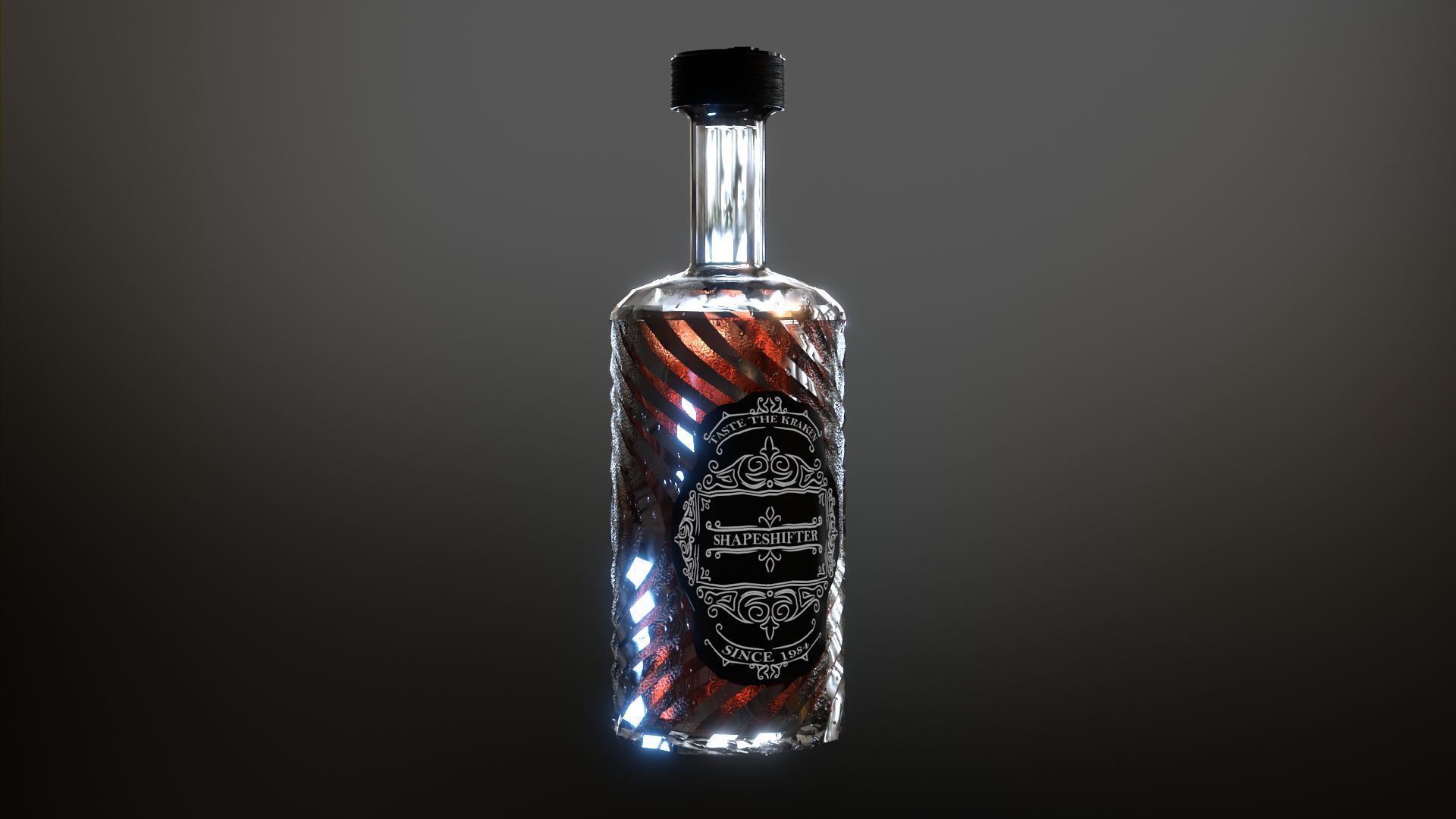 12 Bottle Pack Low-poly 3D model_6