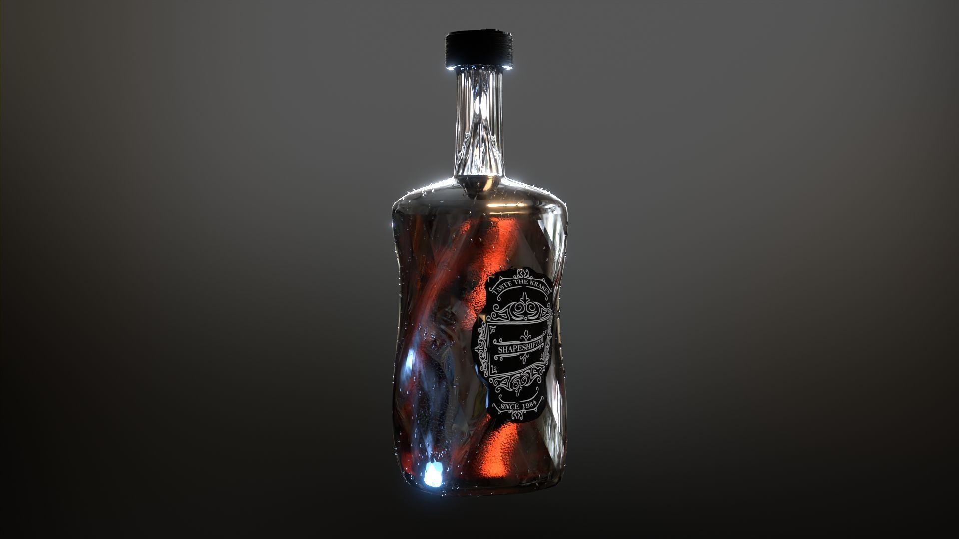 12 Bottle Pack Low-poly 3D model_8