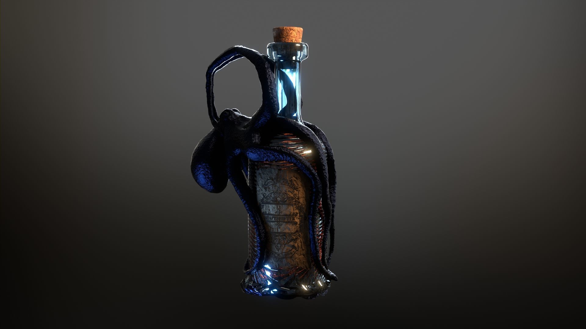 12 Bottle Pack Low-poly 3D model_3