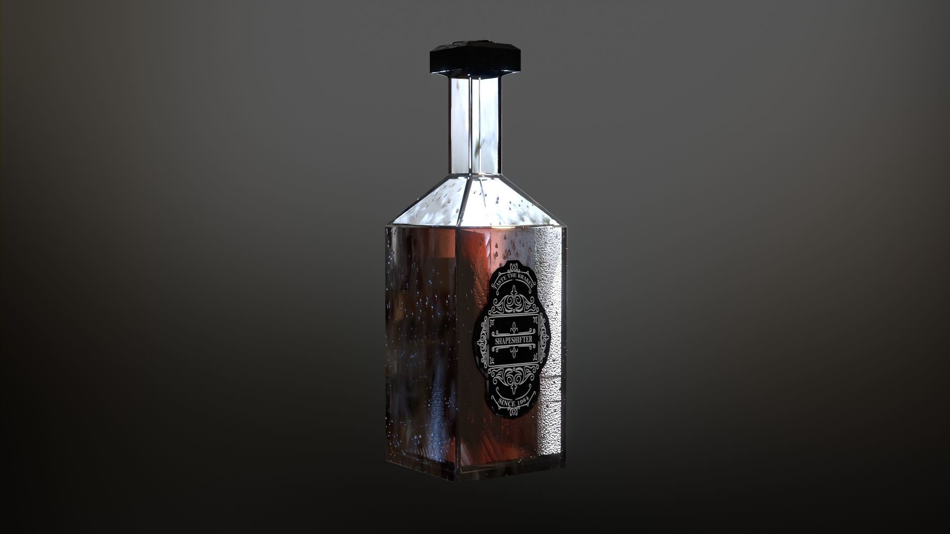 12 Bottle Pack Low-poly 3D model_9