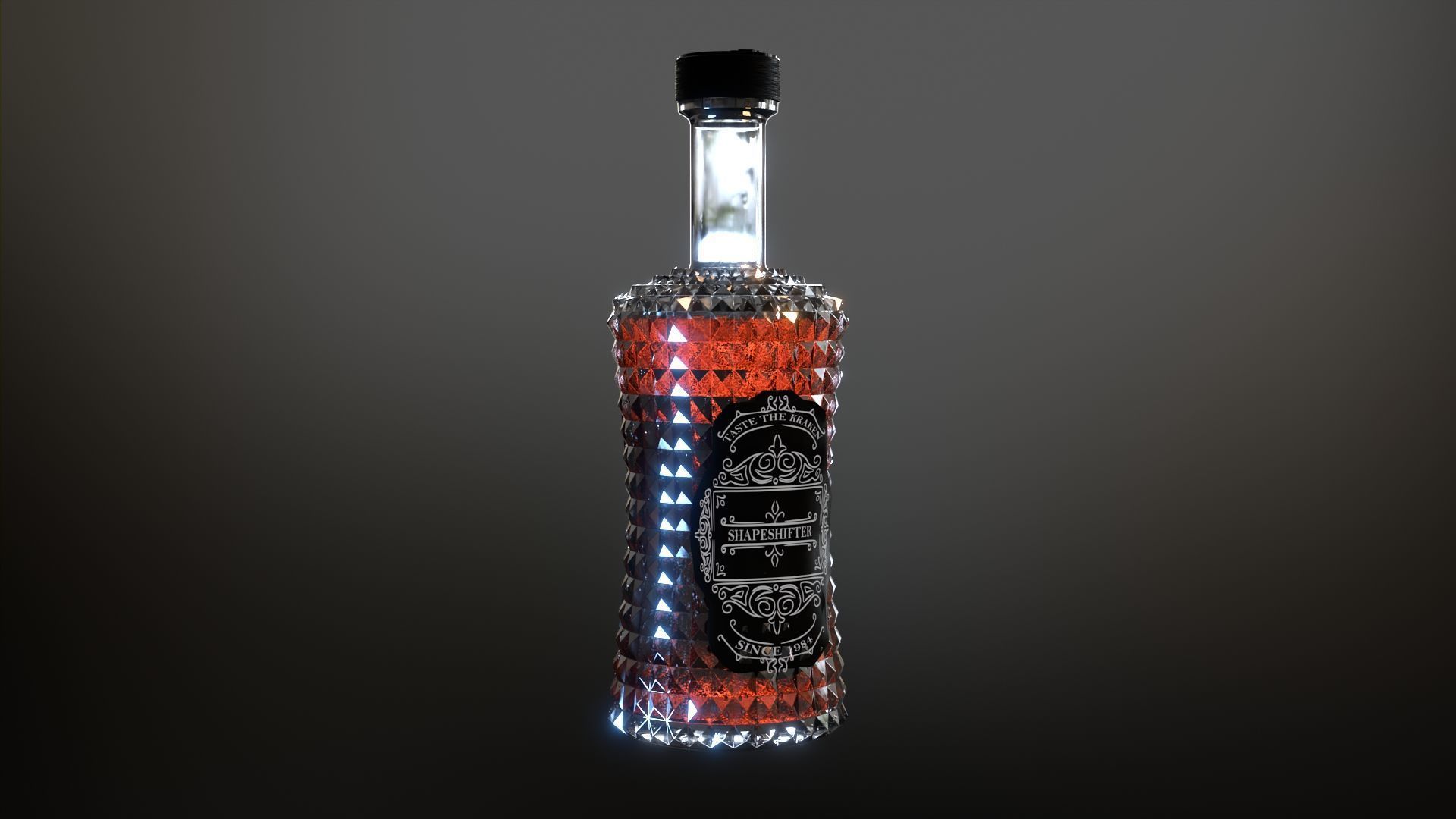 12 Bottle Pack Low-poly 3D model_5