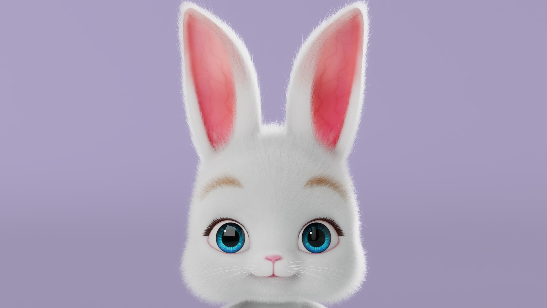 Cartoon Rabbit Rigged 3D model_9