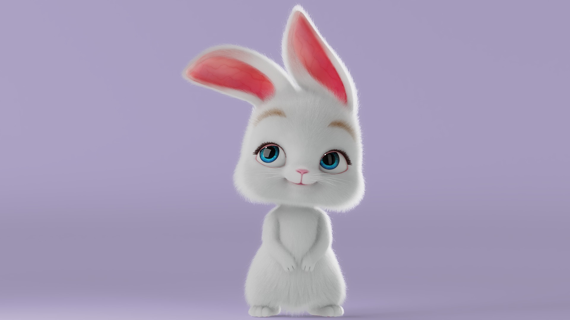 Cartoon Rabbit Rigged 3D model_4