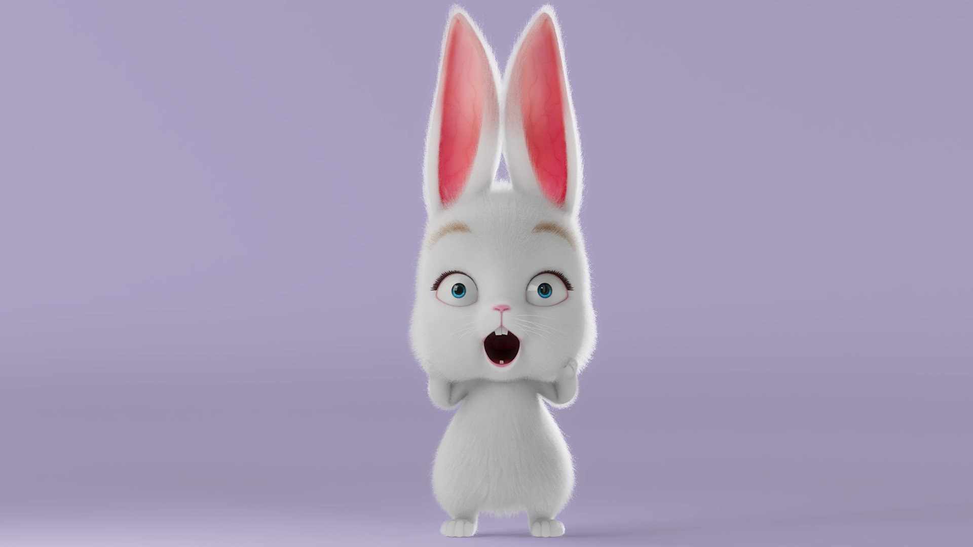 Cartoon Rabbit Rigged 3D model_8