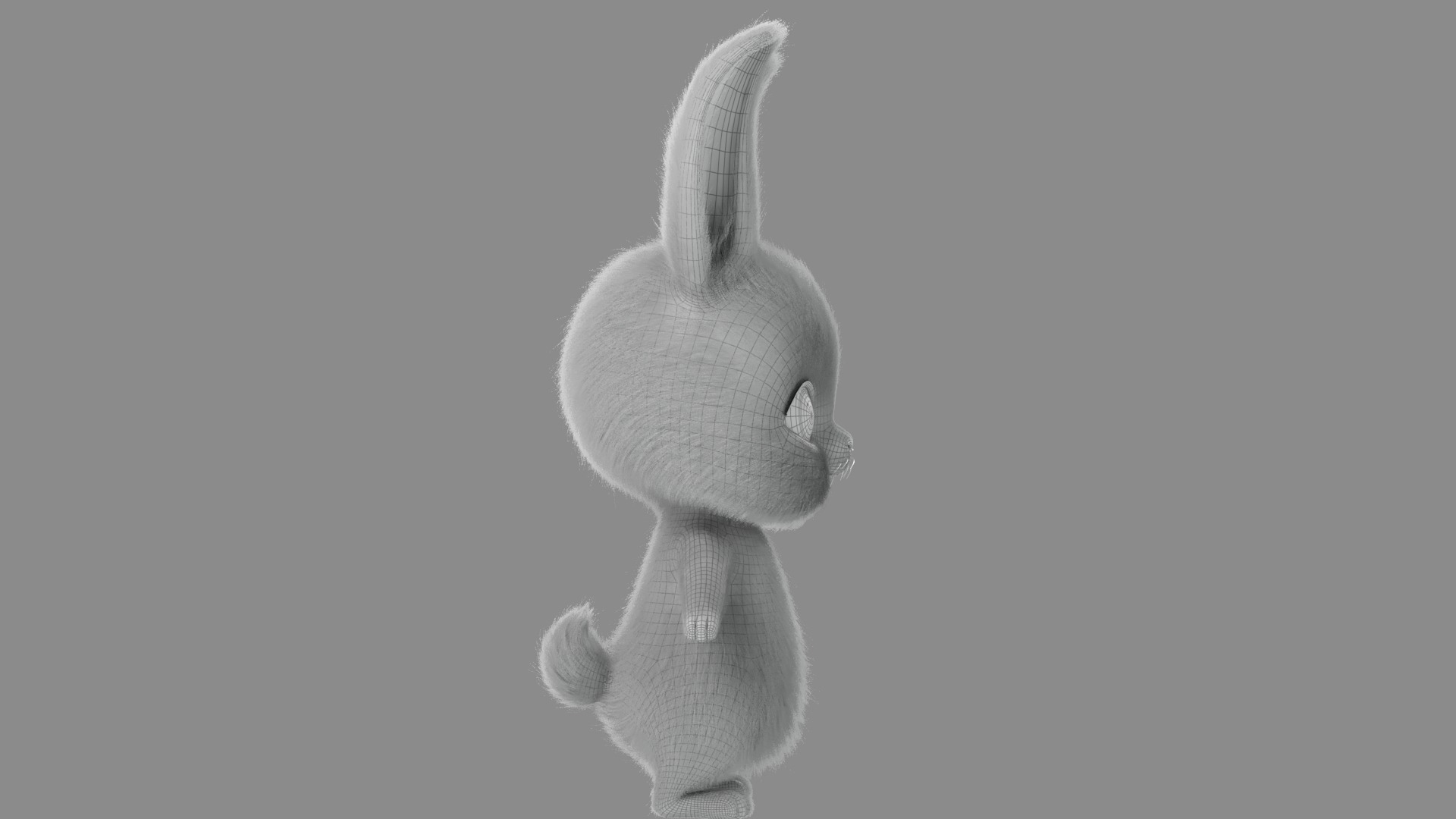 Cartoon Rabbit Rigged 3D model_23