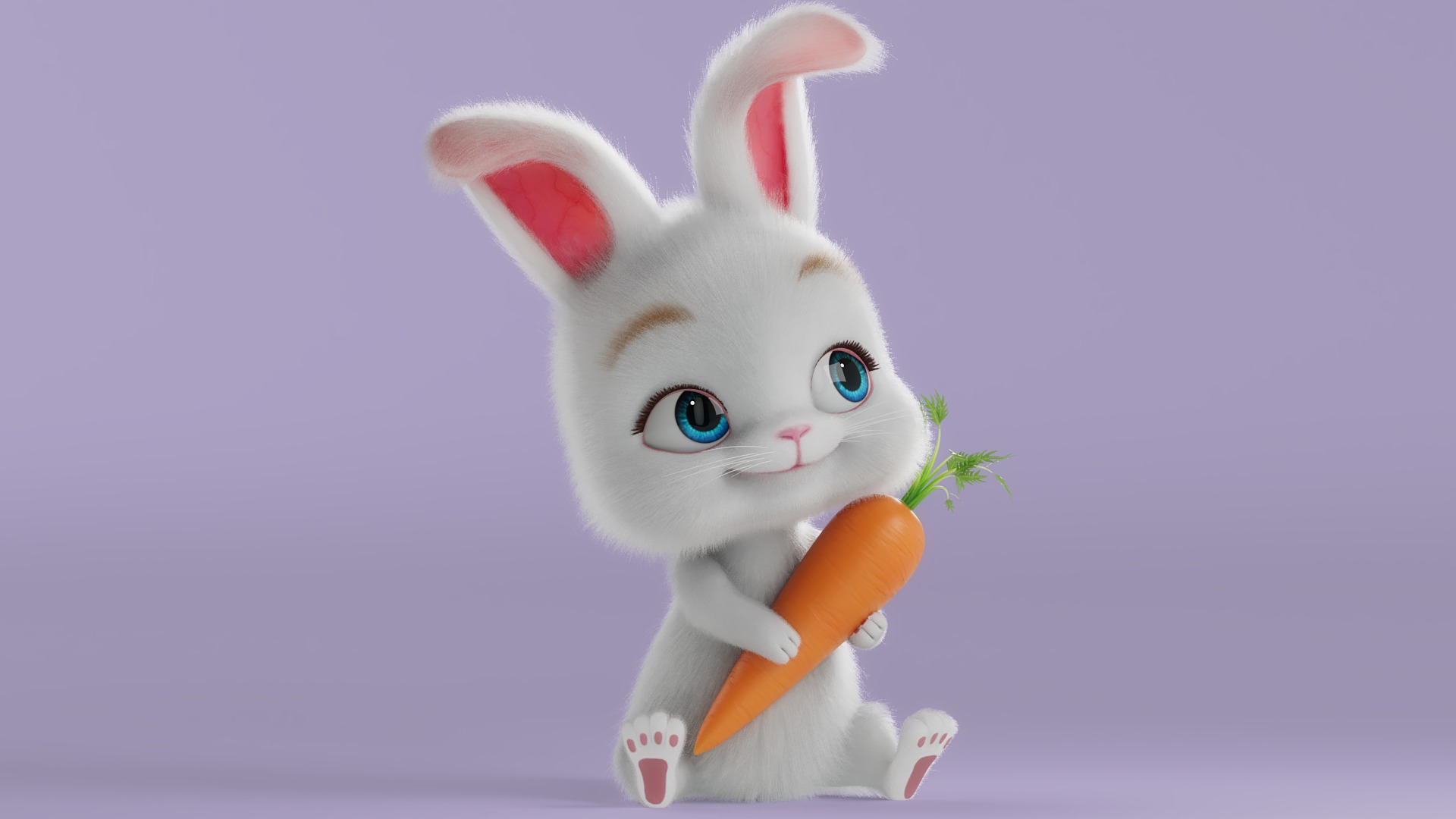 Cartoon Rabbit Rigged 3D model_1