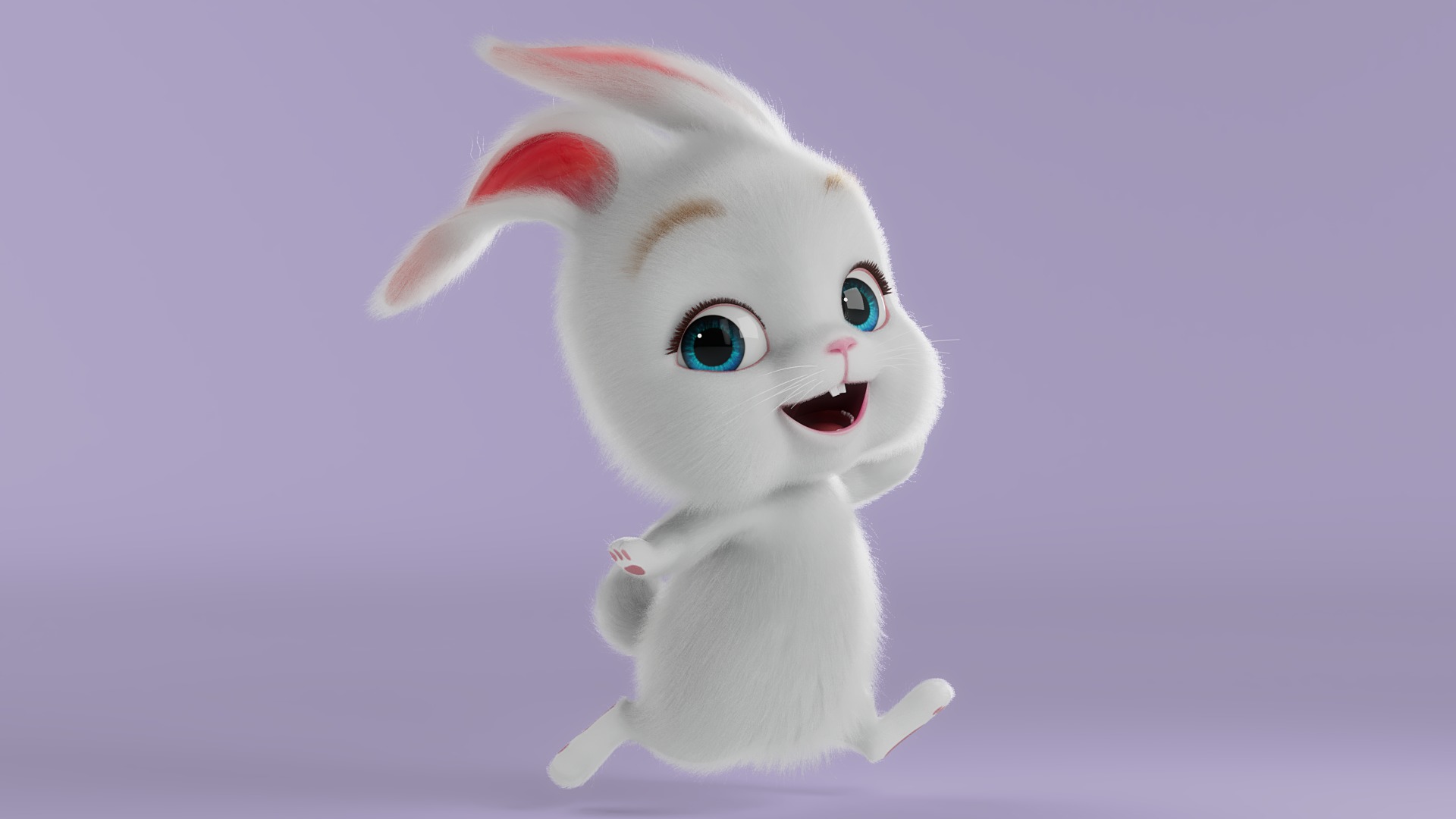 Cartoon Rabbit Rigged 3D model_2