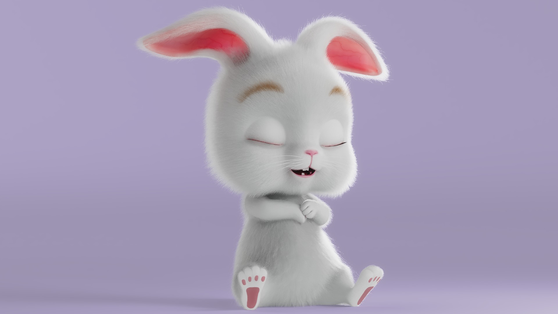 Cartoon Rabbit Rigged 3D model_5